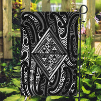 New Zealand Maori Taniko Garden Flag Black Kowhaiwhai Puhoro