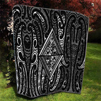 New Zealand Maori Taniko Quilt Black Kowhaiwhai Puhoro