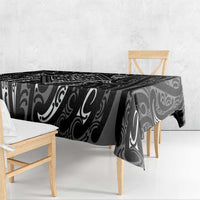 New Zealand Maori Taniko Tablecloth Black Kowhaiwhai Puhoro