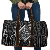 New Zealand Maori Taniko Travel Bag Black Kowhaiwhai Puhoro - Polynesian Pride