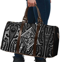 New Zealand Maori Taniko Travel Bag Black Kowhaiwhai Puhoro - Polynesian Pride
