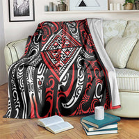 New Zealand Maori Taniko Blanket Red Kowhaiwhai Puhoro