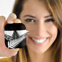New Zealand Silver Fern AirPods Case Maori Koru Mixed Taniko Pattern LT9 White - Polynesian Pride