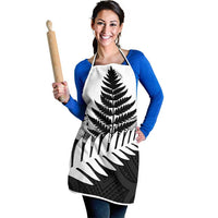 New Zealand Silver Fern Apron Maori Koru Mixed Taniko Pattern - Polynesian Pride