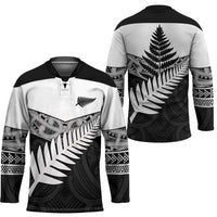 New Zealand Silver Fern Hockey Jersey Maori Koru Mixed Taniko Pattern - Polynesian Pride