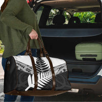 New Zealand Silver Fern Travel Bag Maori Koru Mixed Taniko Pattern - Polynesian Pride