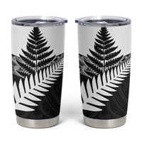 New Zealand Silver Fern Tumbler Cup Maori Koru Mixed Taniko Pattern