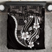 Samoa Siapo Tribal Pattern Bedding Set Black Polynesian Plumeria Tapa Motif LT9 Black - Polynesian Pride