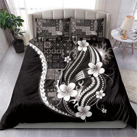Samoa Siapo Tribal Pattern Bedding Set Black Polynesian Plumeria Tapa Motif LT9 - Polynesian Pride