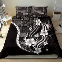 Samoa Siapo Tribal Pattern Bedding Set Black Polynesian Plumeria Tapa Motif LT9 - Polynesian Pride