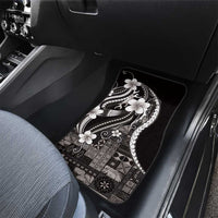 Samoa Siapo Tribal Pattern Car Mats Black Polynesian Plumeria Tapa Motif LT9 - Polynesian Pride