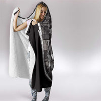 Samoa Siapo Tribal Pattern Hooded Blanket Black Polynesian Plumeria Tapa Motif LT9 - Polynesian Pride