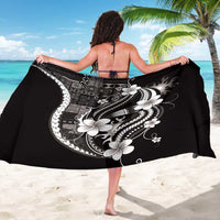 Samoa Siapo Tribal Pattern Sarong Black Polynesian Plumeria Tapa Motif LT9 - Polynesian Pride