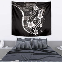 Samoa Siapo Tribal Pattern Tapestry Black Polynesian Plumeria Tapa Motif LT9 - Polynesian Pride