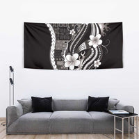 Samoa Siapo Tribal Pattern Tapestry Black Polynesian Plumeria Tapa Motif LT9 - Polynesian Pride