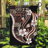 Samoa Siapo Tribal Pattern Garden Flag Brown Polynesian Plumeria Tapa Motif LT9 Garden Flag Brown - Polynesian Pride