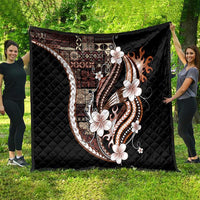Samoa Siapo Tribal Pattern Quilt Brown Polynesian Plumeria Tapa Motif LT9 - Polynesian Pride