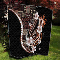 Samoa Siapo Tribal Pattern Quilt Brown Polynesian Plumeria Tapa Motif LT9 - Polynesian Pride