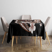 Samoa Siapo Tribal Pattern Tablecloth Brown Polynesian Plumeria Tapa Motif LT9 - Polynesian Pride