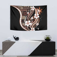Samoa Siapo Tribal Pattern Tapestry Brown Polynesian Plumeria Tapa Motif LT9 - Polynesian Pride
