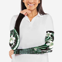 Samoa Siapo Tribal Pattern Arm Sleeves Forest Green Polynesian Plumeria Tapa Motif LT9 - Polynesian Pride