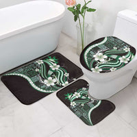 Samoa Siapo Tribal Pattern Bathroom Set Forest Green Polynesian Plumeria Tapa Motif LT9 - Polynesian Pride