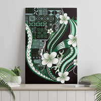 Samoa Siapo Tribal Pattern Canvas Wall Art Forest Green Polynesian Plumeria Tapa Motif LT9 - Polynesian Pride