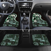 Samoa Siapo Tribal Pattern Car Mats Forest Green Polynesian Plumeria Tapa Motif LT9 Set 4pcs Green - Polynesian Pride