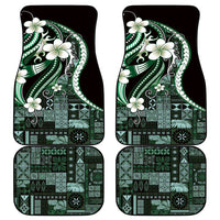 Samoa Siapo Tribal Pattern Car Mats Forest Green Polynesian Plumeria Tapa Motif LT9 - Polynesian Pride