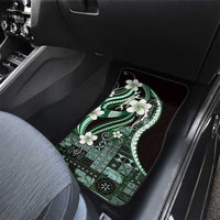 Samoa Siapo Tribal Pattern Car Mats Forest Green Polynesian Plumeria Tapa Motif LT9 - Polynesian Pride