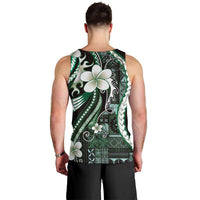 Samoa Siapo Tribal Pattern Men Tank Top Forest Green Polynesian Plumeria Tapa Motif LT9 - Polynesian Pride
