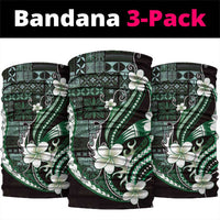 Samoa Siapo Tribal Pattern Neck Gaiter Forest Green Polynesian Plumeria Tapa Motif LT9 package One Size: 25*50cm Green - Polynesian Pride