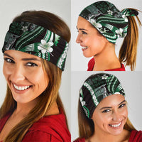 Samoa Siapo Tribal Pattern Neck Gaiter Forest Green Polynesian Plumeria Tapa Motif LT9 - Polynesian Pride
