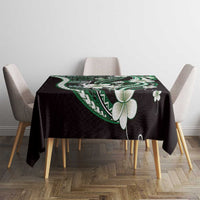 Samoa Siapo Tribal Pattern Tablecloth Forest Green Polynesian Plumeria Tapa Motif LT9 - Polynesian Pride