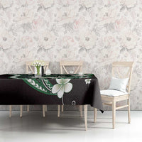 Samoa Siapo Tribal Pattern Tablecloth Forest Green Polynesian Plumeria Tapa Motif LT9 - Polynesian Pride