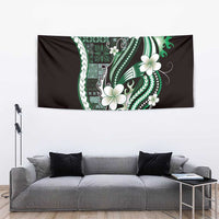 Samoa Siapo Tribal Pattern Tapestry Forest Green Polynesian Plumeria Tapa Motif LT9 - Polynesian Pride