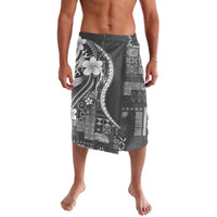 Samoa Siapo Tribal Pattern Lavalava Light Gray Polynesian Plumeria Tapa Motif LT9 Gray - Polynesian Pride
