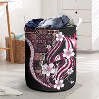 Samoa Siapo Tribal Pattern Laundry Basket Violet Polynesian Plumeria Tapa Motif LT9 Violet - Polynesian Pride