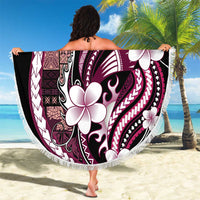 Samoa Siapo Tribal Pattern Beach Blanket Violet Polynesian Plumeria Tapa Motif LT9 - Polynesian Pride