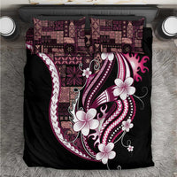 Samoa Siapo Tribal Pattern Bedding Set Violet Polynesian Plumeria Tapa Motif LT9 Violet - Polynesian Pride