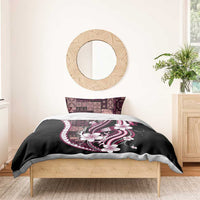 Samoa Siapo Tribal Pattern Bedding Set Violet Polynesian Plumeria Tapa Motif LT9 - Polynesian Pride