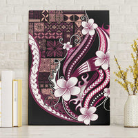 Samoa Siapo Tribal Pattern Canvas Wall Art Violet Polynesian Plumeria Tapa Motif LT9 Without Frame Violet - Polynesian Pride