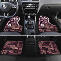 Samoa Siapo Tribal Pattern Car Mats Violet Polynesian Plumeria Tapa Motif LT9 Set 4pcs Violet - Polynesian Pride