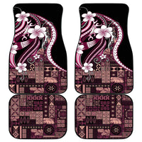 Samoa Siapo Tribal Pattern Car Mats Violet Polynesian Plumeria Tapa Motif LT9 - Polynesian Pride