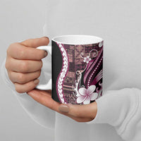 Samoa Siapo Tribal Pattern Ceramic Mug Violet Polynesian Plumeria Tapa Motif LT9 - Polynesian Pride