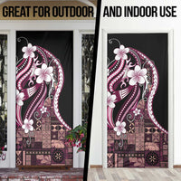 Samoa Siapo Tribal Pattern Door Cover Violet Polynesian Plumeria Tapa Motif LT9 - Polynesian Pride