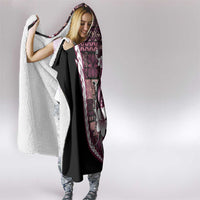 Samoa Siapo Tribal Pattern Hooded Blanket Violet Polynesian Plumeria Tapa Motif LT9 - Polynesian Pride
