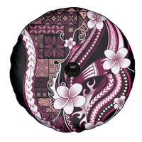 Samoa Siapo Tribal Pattern Spare Tire Cover Violet Polynesian Plumeria Tapa Motif LT9 - Polynesian Pride