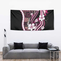 Samoa Siapo Tribal Pattern Tapestry Violet Polynesian Plumeria Tapa Motif LT9 - Polynesian Pride