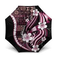 Samoa Siapo Tribal Pattern Umbrella Violet Polynesian Plumeria Tapa Motif LT9 One Size Folded 11.42 inch Opened Diameter 37.4 inch Violet - Polynesian Pride